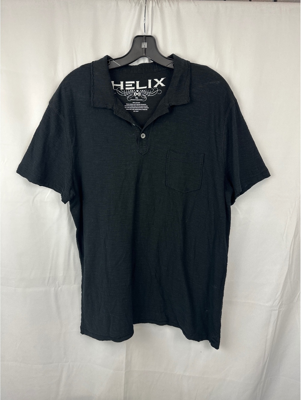 Helix Black Polo Shirt XL 100% Cotton Made in Indonesia